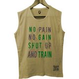 Top Glory Nono Kolsuz Sporcu T-Shirt Tank Top Erkek İçin Rahat Kesim Günlük Kullanım - Bej