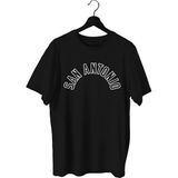 Top Glory San Antonio Baskılı Basketbol T-Shirt Sporcu Tişörtü - XL - Siyah