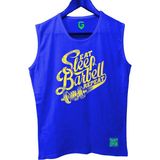 Top Glory Sleepbarbellx Kolsuz Sporcu T-Shirt Tank Top - Saks Mavi - 2XL