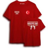 Top Glory Star Güreş Milli Takım Tişörtü Erkek Kırmızı Wrestling T-Shirt WRSL9105 Konforlu Tasarım - 2XL