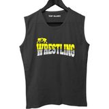 Top Glory Westernx Baskılı Kolsuz Sporcu T-Shirt Tank Top Sporcu Fitness Atlet - Siyah