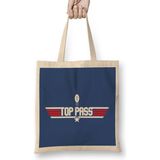 Top Gun Top Pass Rugby Ball Logo Bez Çanta Uzun Saplı - Açık Bej - 40 X 40