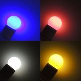 Top Led Gece Lambası 1W Tasarruflu Beyaz Kırmızı Mavi Sarı E27 beyaz