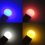 Top Led Gece Lambası 1W Tasarruflu Beyaz Kırmızı Mavi Sarı E27 mavi