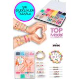 Top Model Bileklik Yapma Seti-Kendin Yap - 20 Farklı Boncuk Türü, Bileklik veya Zincir Yap OPH-000755