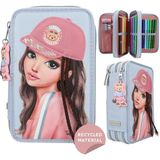 Top Model by Depesche Triple Kalem Kutusu Dayanıklı Polyester Malzeme ve Team Teddy Deseni ile Çocuklar İçin