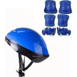 Top Rock Store Çocuk Kask Dizlik Dirseklik Koruyucu Set 7 Parça - Standart - Mavi