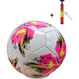 Top Rock Store Dikişli Futbol Topu 5 Numara 3 Astar Şişirme Pompası Hediyeli - Pembe