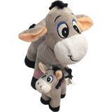 Top Rock Store Oyuncak Peluş Eşek ve Eşek Sıpası Anne ve Yavrusu 25 cm 15 cm - Renkli - Tek Ebat