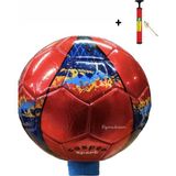 Top Rock Store Parlak Dikişli Futbol Topu 5 Numara Şişirme Pompası Hediyeli - Kırmızı