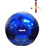 Top Rock Store Parlak Dikişli Futbol Topu 5 Numara Şişirme Pompası Hediyeli - Lacivert