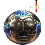 Top Rock Store Parlak Dikişli Futbol Topu 5 Numara Şişirme Pompası Hediyeli - Renkli