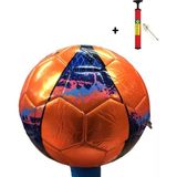 Top Rock Store Parlak Dikişli Futbol Topu 5 Numara Şişirme Pompası Hediyeli - Turuncu