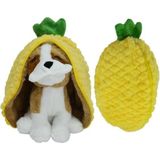Top Rock Store Sevimli Köpek Ananas Peluş Uyku Arkadaşı 27 cm - tek ebat - Sarı
