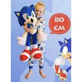 Top Rock Store Sonic Peluş Oyuncak 80 cm Dev Boy En Büyük Boy Hediyelik Uyku Arkadaşı - Standart