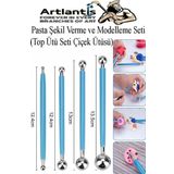 Top Uçlu Pasta Şekil Verme Ve Modelleme Seti 4 Lü 1 Paket Top Ütü Çiçek Ütüsü Şeker Hamuru Şekillendirme Pasta Fondan