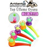 Top Üfleme Oyunu 20 Adet Saksafon Üfleme Nefes Oyuncağı Üfleme Düdüğü Oyuncak Karne Sınıf Çocuk Hediye - Çok Renkli - Standart