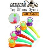 Top Üfleme Oyunu 40 Adet Saksafon Üfleme Nefes Oyuncağı Üfleme Düdüğü Oyuncak Karne Sınıf Çocuk Hediye - Çok Renkli - Standart