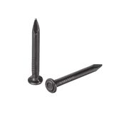 TOP-VIGOR 200 Adet Donanım Çivileri, 2.4mmx25mm Fiber Beton Çimento Duvar Noktası Ucu Çiviler, Duvar Pimleri Ağaç İşleme için Çiviler, Resim Asmak için Panel Pimleri, Çerçeve, Mobilya, İnşaat, Siyah