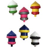 Topaç Plastik 6 Adet Basmalı Kendinden Dönen Topaç Rengarenk Topaç Nostalji Topaç