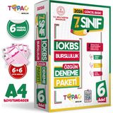 Topaç Yayınları 2026 7.sınıf Özgün Iokbs-Bursluluk 6lı Deneme Paketi Dijital Çözümlü Türkiye Geneli