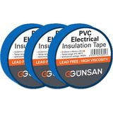 Topalak Ticaret Günsan Elektrik Bant 3 Adet Günsan Elektrik Mavi Izole Bant 0.13X18MM