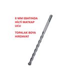 TOPALAKTİCARET 8mm Delici Hilti Matkap Ucu 8mm Hilti Delme Ucu Hilti Delici Uç Matkap Uç