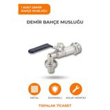 TOPALAKTİCARET Metal Bahçe Musluğu - Paslanmaz Dayanıklı Gövde - 1/2'' Profesyonel Vana