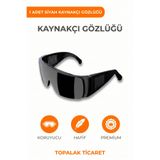 TOPALAKTİCARET Siyah Kaynak Gözlüğü - Çapak Ve Toz Koruyucu Hafif İş Güvenliği Gözlüğü