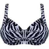 Toparlayıcı Bikini Üstü Geniş Beden Aralığı DB200805BU - 36 - Zebra