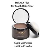 Topaxx Suda Çıkmayan Saç Sakal Dolgunlaştırıcı Topik Pudra koyu-kahve