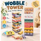 Topbright Wobble Tower Ahşap Denge Kulesi Hayvan Figürlü Eğitici Çocuk Oyunu Kartlı Ve Zarlı