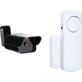 Topcraft TC-D12IR Ir Görünümlü Dış Ortam Maket Caydırıcı Dummy Kamera ve Topcraft TC-4444 Kapı Pencere Alarmı
