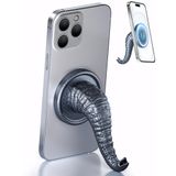 Topgo 2'si 1 arada manyetik tutucu, 360 derece döner emiş telefon tutucu, seyir kancası ve uçak seyahat aksesuarları, Magsafe ile uyumlu video kayıt kiti, kanca