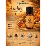Topimania Amber Romantik -10 Ml-1 Adet-Esansiyel Uçucu Yağ-Oda Kokusu-Çamaşır Yün Kurutma Topu Kokusu amber romantik