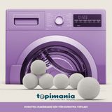 Topimania Doğal Yerli Üretim Yün Kurutma Topu - 6 adet