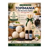 Topimania Yün Kurutma Topları 3 Adet Xxxl Çamaşır Yün Kurutma Topu 2 Adet 10 ml Esansiyel uçucu yağ - Kurutma Makinesi Için Doğal Yerli Üretim