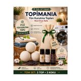 Topimania Yün Kurutma Topları 3 Adet Xxxl Doğal Yerli Üretim Çamaşır Yün Kurutma Topu- 3 Adet 10 ml Koku - Kurutma Makinesi Için