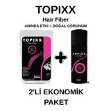 Topixx 100 Gr. + 50 Gr. 2'Li Ekonomik Set Saç Tozu Koyu Kahve/Dark Brown Saç Dolgunlaştırıcı Toz Topik