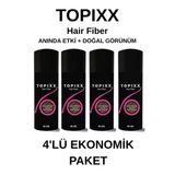 Topixx 50 Gr. 4'Lü Ekonomik Set Saç Tozu Açık Kahve/Light Brown Saç Dolgunlaştırıcı Toz Topik