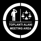 Toplantı Alanı Şablonu Otopark Boyama Toplantı Yeri Sembolü İşareti 100X100 Cm