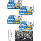 Toplu İğne 20 gr 28 mm 4 Paket Yaklaşık 600 Adet Nikel Kaplı Toplu İğne Düğün Nişan Takı İğnesi Okul Ofis Büro