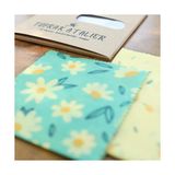 Toprak Atalier Balmumlu Gıda Saklama Kumaşı 2'li Set | 33X33 cm & 26X26 cm | Organik Pamuk | Tekrar Kullanılabilir