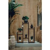 TOPRAK E-TİCARET Metal Garden 6 Raflı Ahşap Saksılık İç ve Dış Mekan Dekoratif Çiçeklik