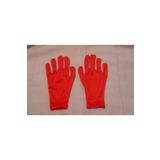 Toprak eldiven Kırmızı Renk Çocuk (birinci Kalite Polyester Kumaştan )bandocu,pandomim,tören Eldiveni 9-12 Yas