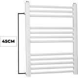 Toprak Havlupan 50 / 70 cm 10 Borulu Beyaz Yandan Girişli Havlupan Radyatör Banyo Isıtıcı Aks 45 cm