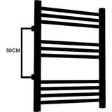 Toprak Havlupan 50 / 70 cm 10 Borulu Siyah Renk Yandan Girişli Havlupan Radyatör Banyo Isıtıcı Aks 50 cm