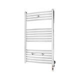 Toprak Havlupan 50/70 Cm 10 Borulu Krom Kaplama 400 Watt On/off Butonlu Elektirikli Havlupan Radyatör Banyo Havlu Peteği Gümüş