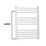 Toprak Havlupan 50/70cm 10 Borulu Beyaz Yandan Girişli Havlupan Radyatör Banyo Isıtıcı Aks 45cm