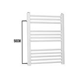 Toprak Havlupan 50/70CM 10 Borulu Beyaz Yandan Girişli Havlupan Radyatör Banyo Isıtıcı AKS 50CM